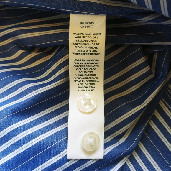 Perry Ellis Dress Shirt Bay Blue - Picture 6 of 10